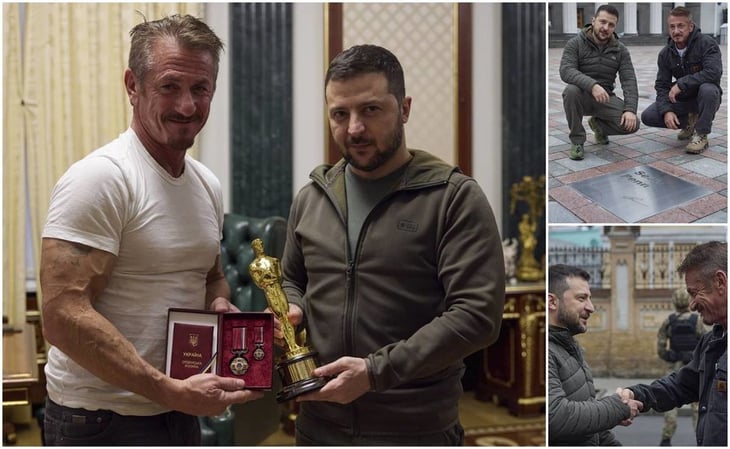 Sean Penn entrega a Zelenski su Oscar, lo recuperará cuando Ucrania gane la guerra