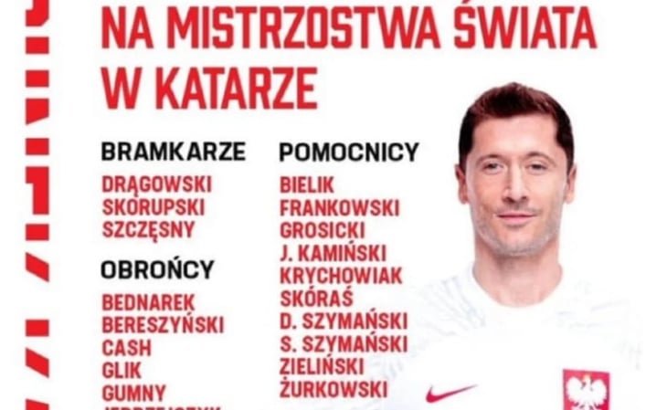 La Selección de Polonia ya anunció la lista de jugadores que asistirán a la Copa del Mundo