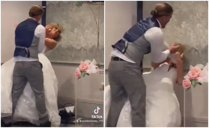Novio le arroja pastel a su pareja en plena boda y genera repudio en redes sociales
