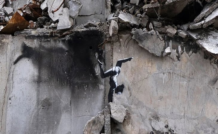 Banksy pinta grafiti en ciudad ucraniana bombardeada por Rusia