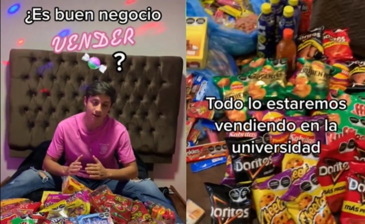 Tiktoker revela cuánto gana vendiendo dulces en la universidad
