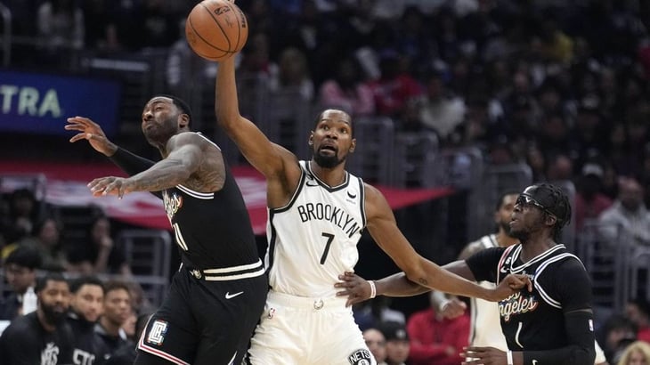 Kevin Durant brilló en la victoria de los Nets ante Clippers
