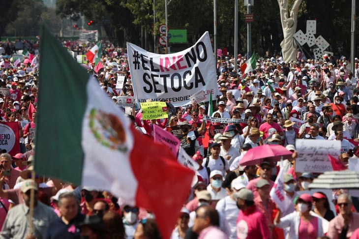 Miles marchan contra reforma electoral: 'Yo defiendo al INE'