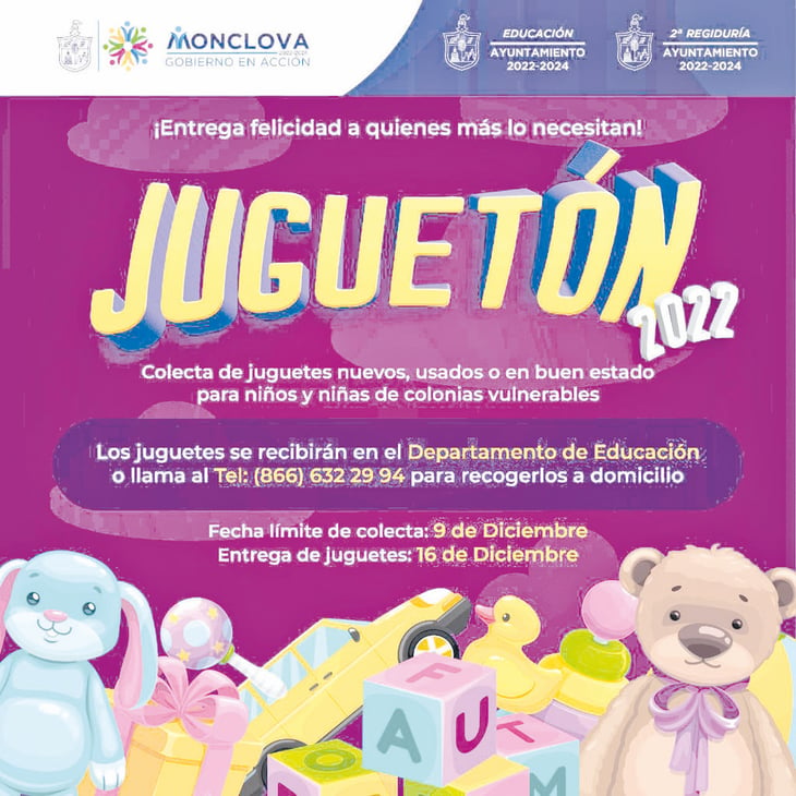 El departamento de Educación municipal, prepara el juguetón 2022