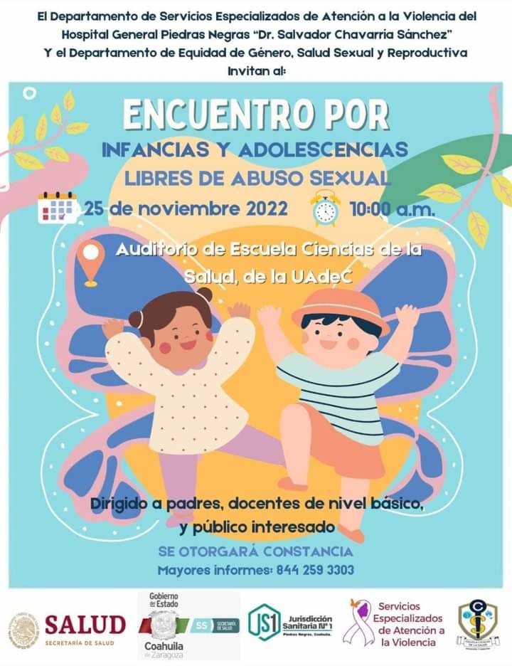 Invitan a taller 'Infancia libre de abuso sexual'