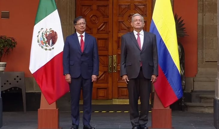 AMLO recibe en Palacio Nacional a presidente de Colombia, Gustavo Petro
