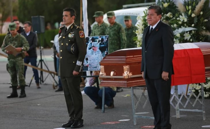 Realizan honores fúnebres al general José Silvestre Urzúa Padilla asesinado en Zacatecas
