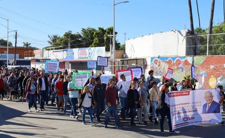 Más de mil personas marchan para conmemorar los 4 años de Gobierno de AMLO en Navolato