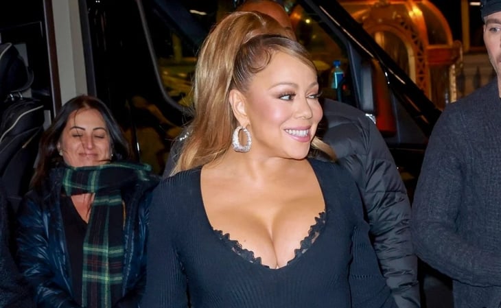 Mariah Carey delinea su figura con ajustado vestido negro de temporada
