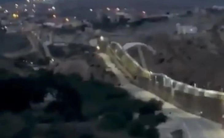 Captan en video a migrante cruzar el muro fronterizo de Melilla y Marruecos en un paracaídas
