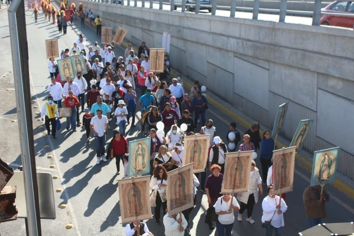 Fieles devotos presenciaron y participaron en la 'Peregrinación Guadalupana 2022'