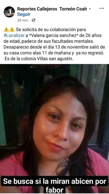 Mujer extraviada en Torreón fue localizada en Monclova