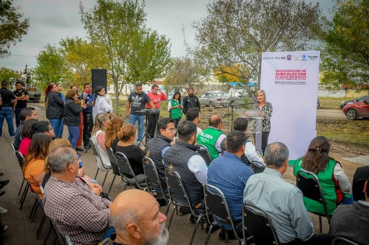 Alcaldesa entrega obra de subcolector de aguas residuales a colonia las argentinas