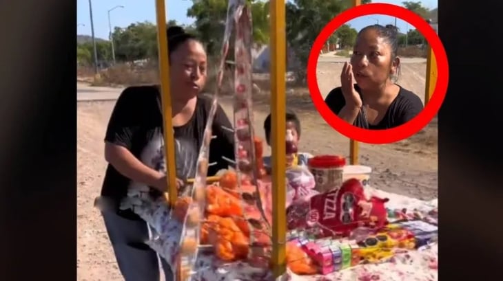 Hombre se vuelve viral por apoyar a una vendedora de dulces