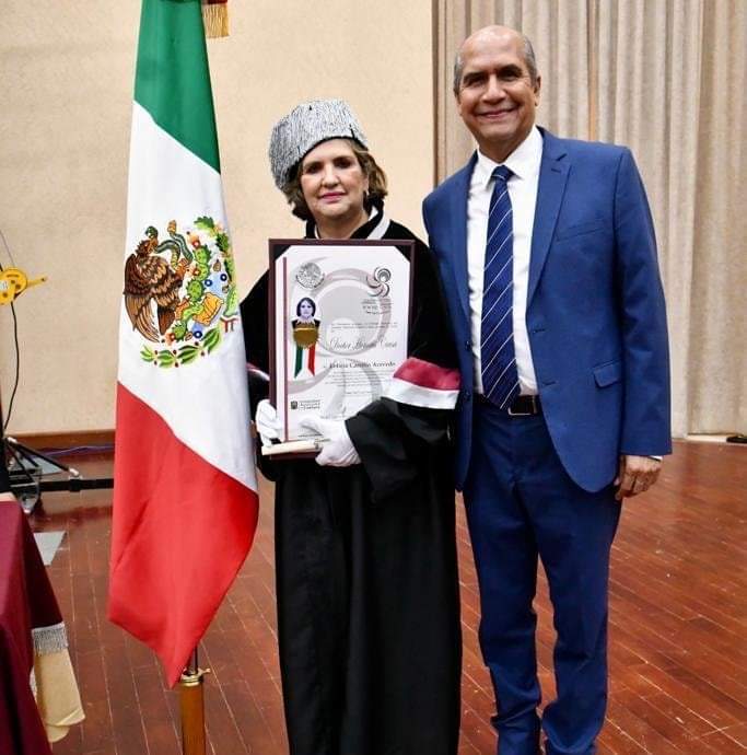 La primera dama Leticia Cerrillo recibe Título Doctora Honoris Causa