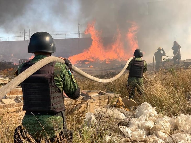 Se incendia bodega de la colonia Industrial Aeropuerto de Frontera