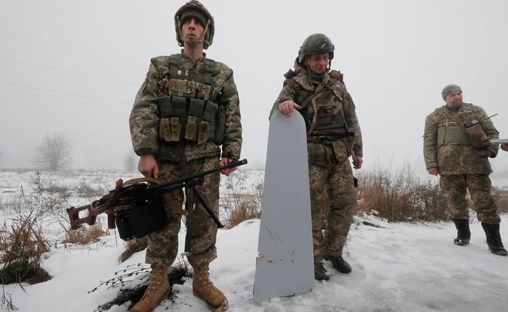 Así se ve la intensa nevada en Ucrania, aún en guerra con Rusia, en fotos