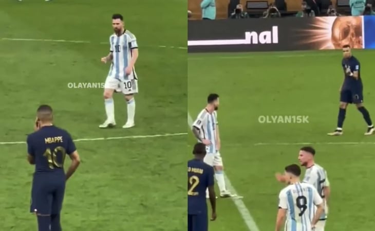 La pelea de Messi y Mbappé durante la final de Qatar 2022