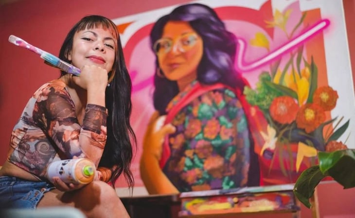 Potosina conquista con ilustraciones feministas a Karol G y Amazon Music México
