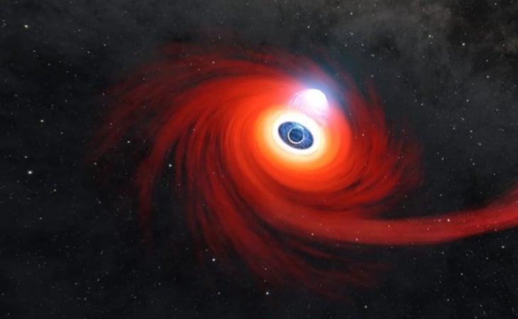 Estrella es devorada por un agujero negro a 250 millones de años luz
