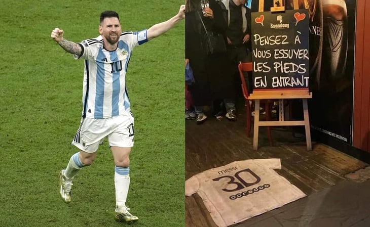 En Francia usan camiseta de Messi para limpiarse los pies