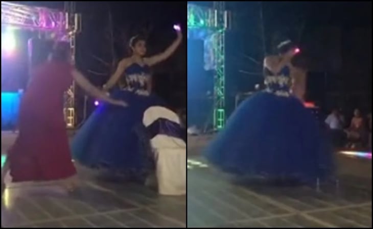 Mujer quita silla que “estorbaba” y arruina baile de quinceañera; video se vuelve viral