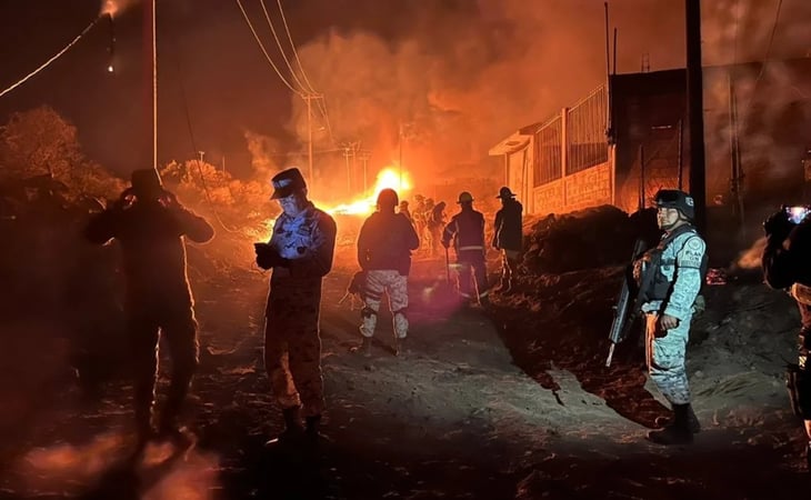 Tras explosión en ducto en Hidalgo, GN brinda seguridad; desalojan a 51