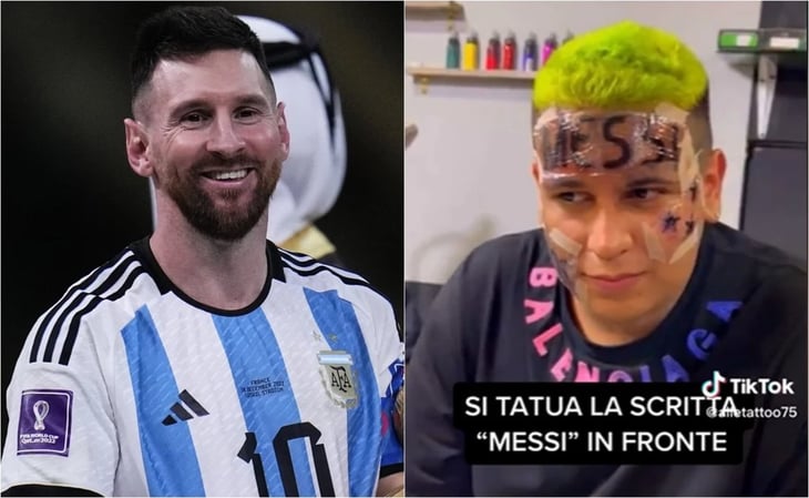 VIDEO: Fan de Messi se tatúa su nombre en la frente por el campeonato del mundo