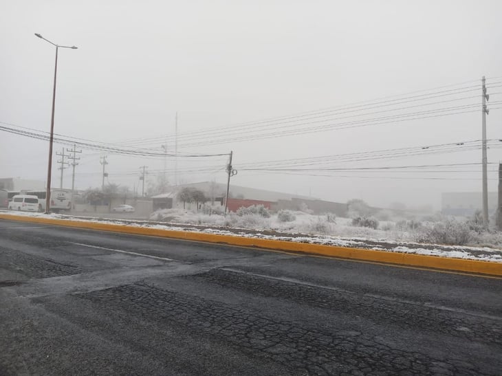 El Frente Frío 19 trajo bajas temperaturas y agua nieve en Coahuila 