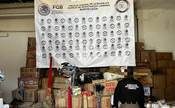 FGR asegura más de 80 toneladas de pirotecnia en Nuevo León