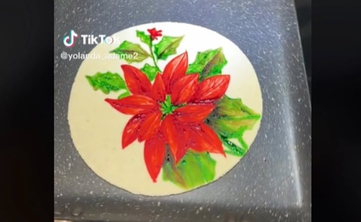 VIDEO: Crean tortillas navideñas para cena de Nochebuena y se vuelve viral en TikTok