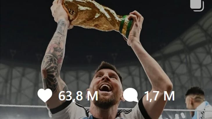 El posteo de Messi que batió el récord de 'me gusta” en Instagram