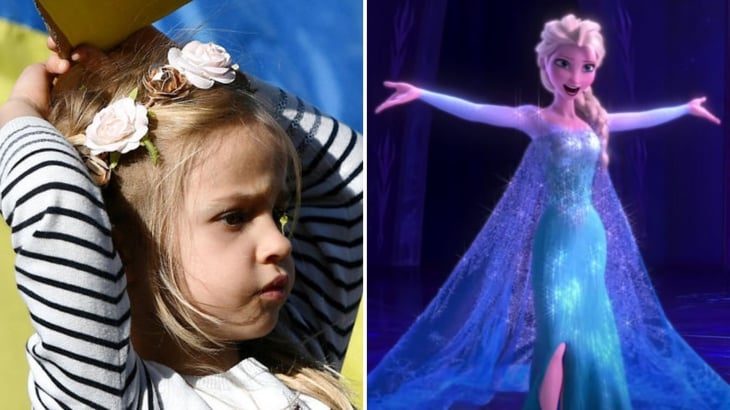 Elenco de Frozen sorprende a niña ucraniana que cantó Let It Go en refugio antibombas