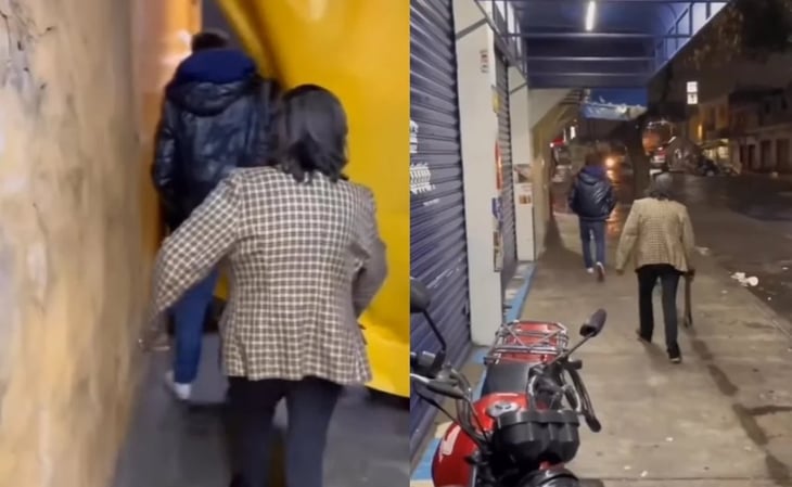 VIDEO: Mujer va por su hijo a chelería y lo saca a cinturonazos