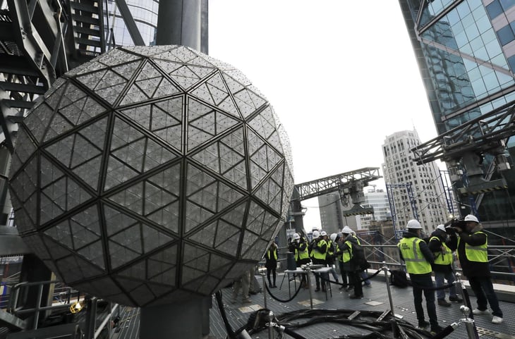 Esfera de Times Square, lista para marcar la entrada de 2023