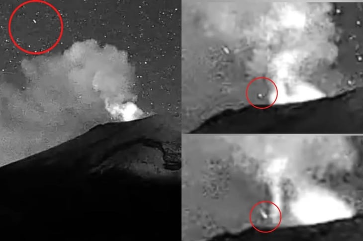 ¿Es un Ovni? Captan un extraño objeto sobre el cráter del Popocatépetl
