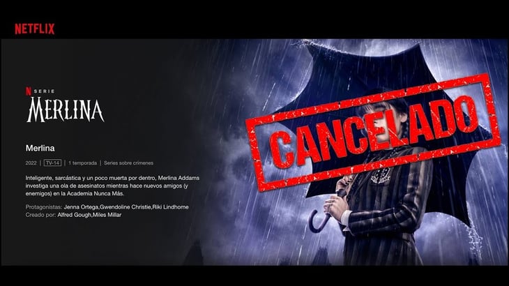 'Merlina' en riesgo de cancelación, Netflix podría perderla