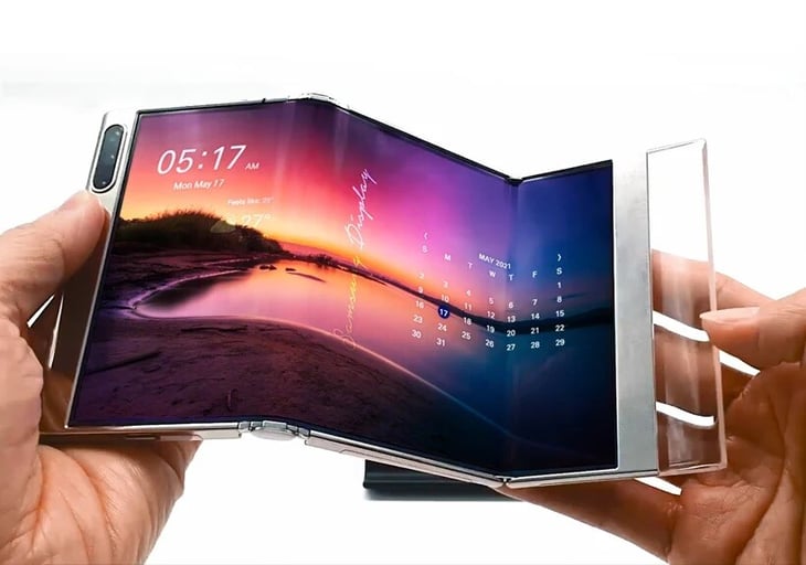 Samsung desvela una nueva pantalla OLED que se pliega y se desliza para aumentar su tamaño