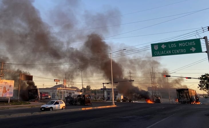 Violencia continúa en Sinaloa; sigue la quema de vehículos tras captura de Ovidio Guzmán