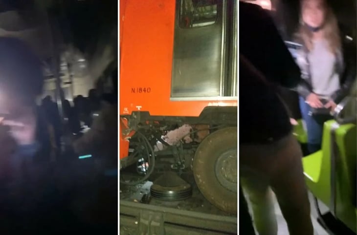 VIDEOS: Pasajeros viven terror tras choque de vagones en la Línea 3 del Metro de la CDMX