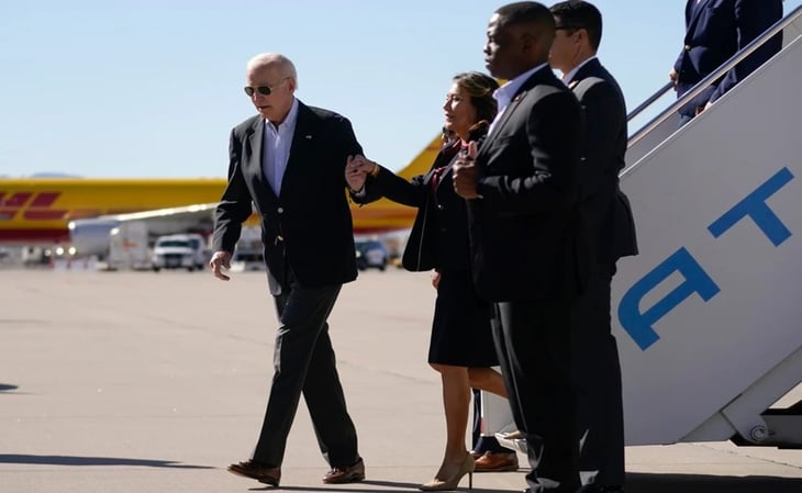 Joe Biden aterriza en El Paso, frente a la frontera con México