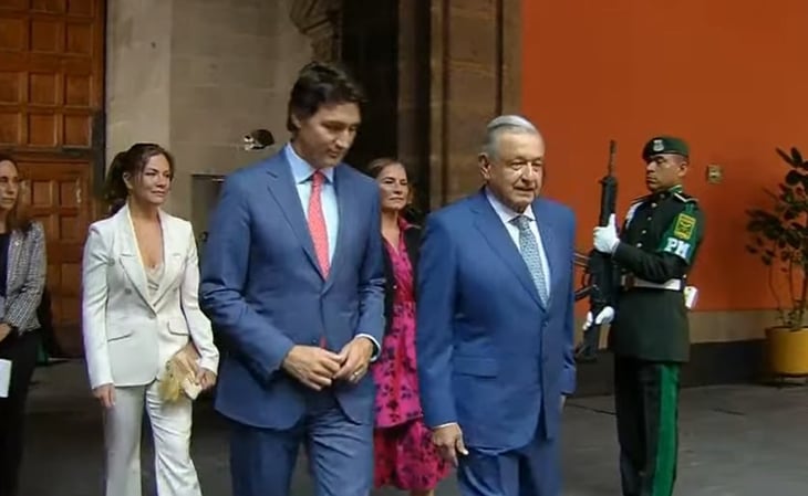 Justin Trudeau llega a Palacio Nacional para reunirse con AMLO y Biden