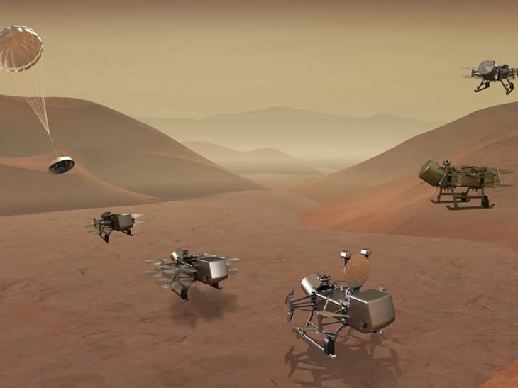 Aviones en Titán y tuberías en la Luna: estos son los próximos planes de exploración de la NASA