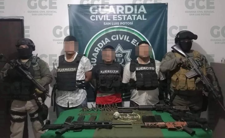 Ataque armado a elementos de la Guardia Civil deja tres detenidos en SLP