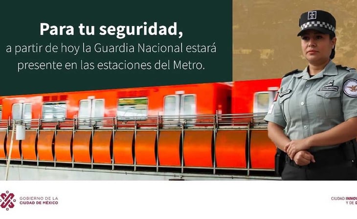 'Se necesita invertir en su mantenimiento': Cuestionan presencia de la Guardia Nacional en el Metro