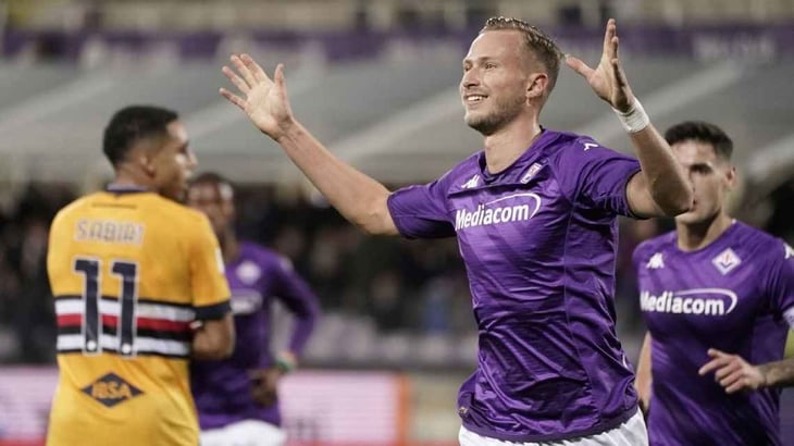  Fiorentina derrotó a Sampdoria y pasó a cuartos de Copa Italia