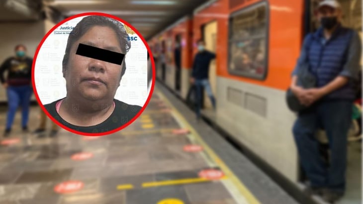Detienen a mujer por posible delito a las vías en el Metro