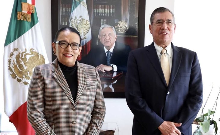 Rosa Icela Rodríguez da bienvenida a Bucio como nuevo subsecretario de Seguridad