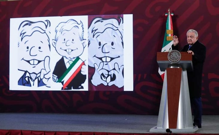'De caricatura': AMLO reprocha prohibición de 'AMLITO' en propaganda de Morena