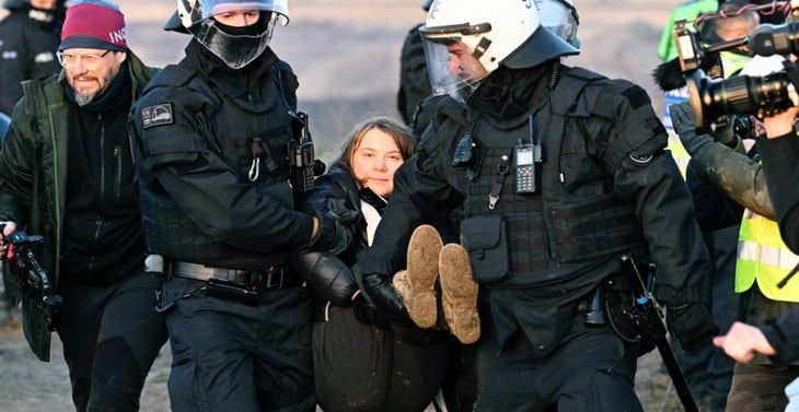 La activista Greta fue detenida por protesta